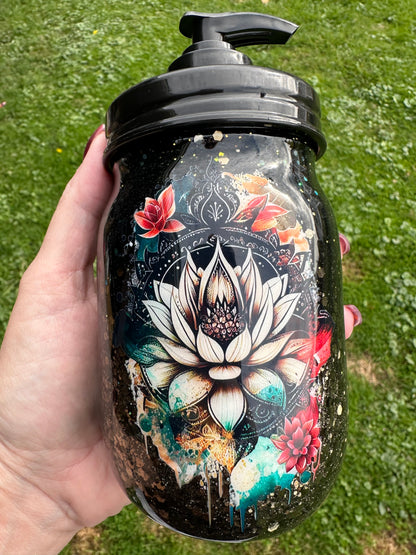 Mason jar soap dispenser