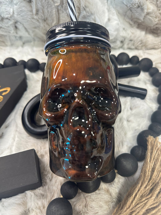 Heat Color Change Skull Glass