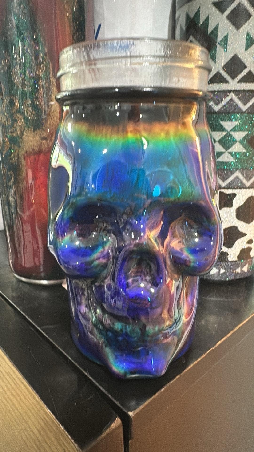 Heat Color Change Skull Glass