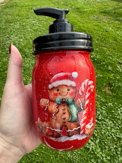 Mason jar soap dispenser