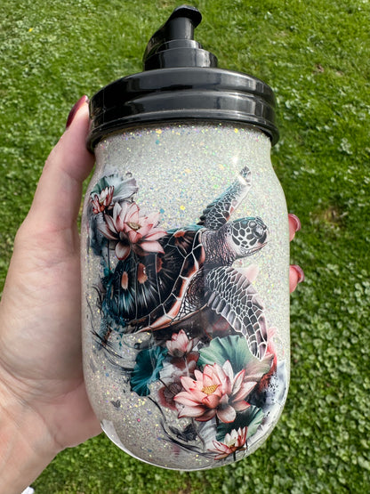 Mason jar soap dispenser